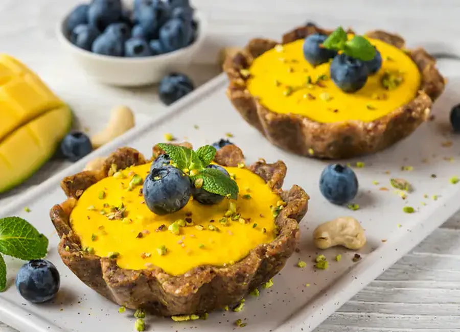 Tartelettes sans cuisson à la mangue