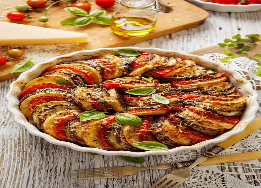 Tian de courgettes et tomates au barbecue