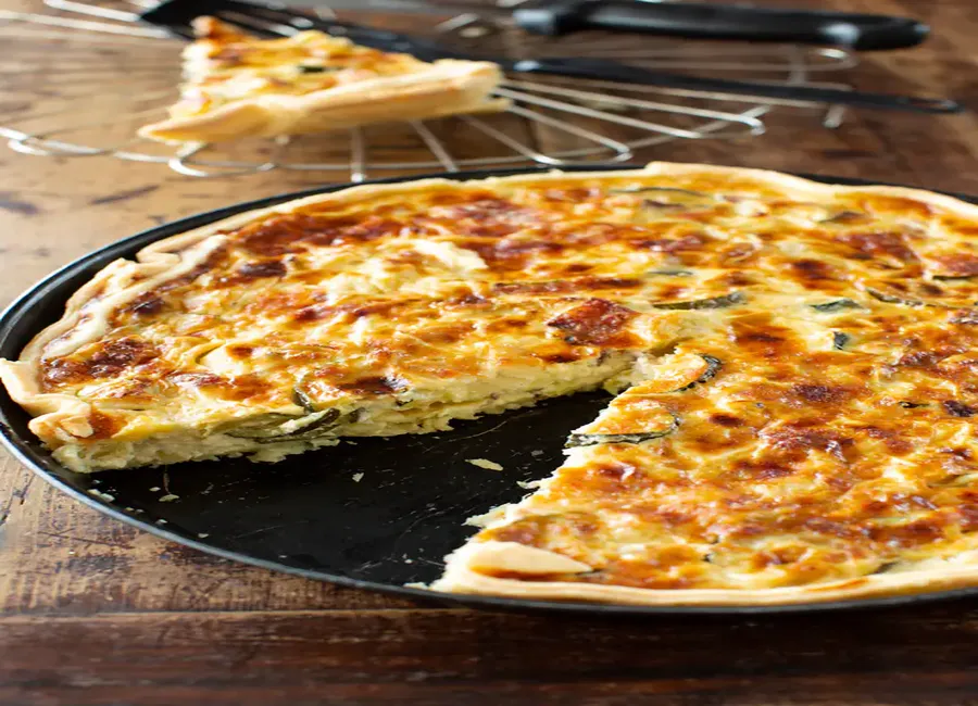 Tarte aux courgettes reblochon