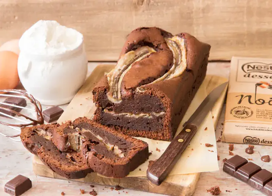 Gâteau à la banane et au chocolat nestlé dessert®