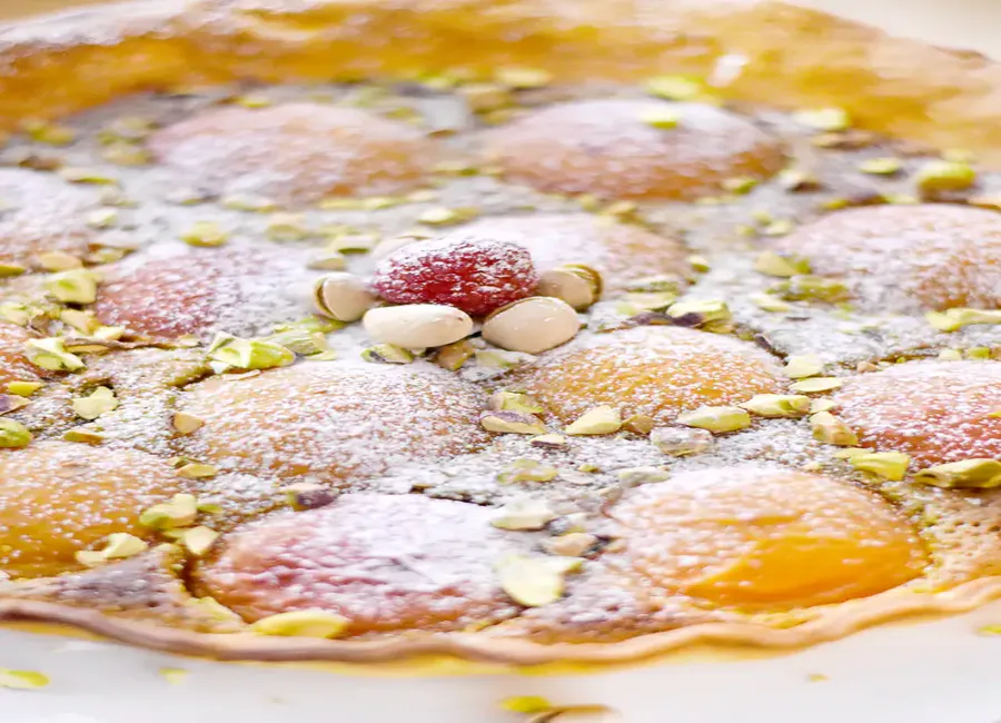 Tarte abricots pistaches