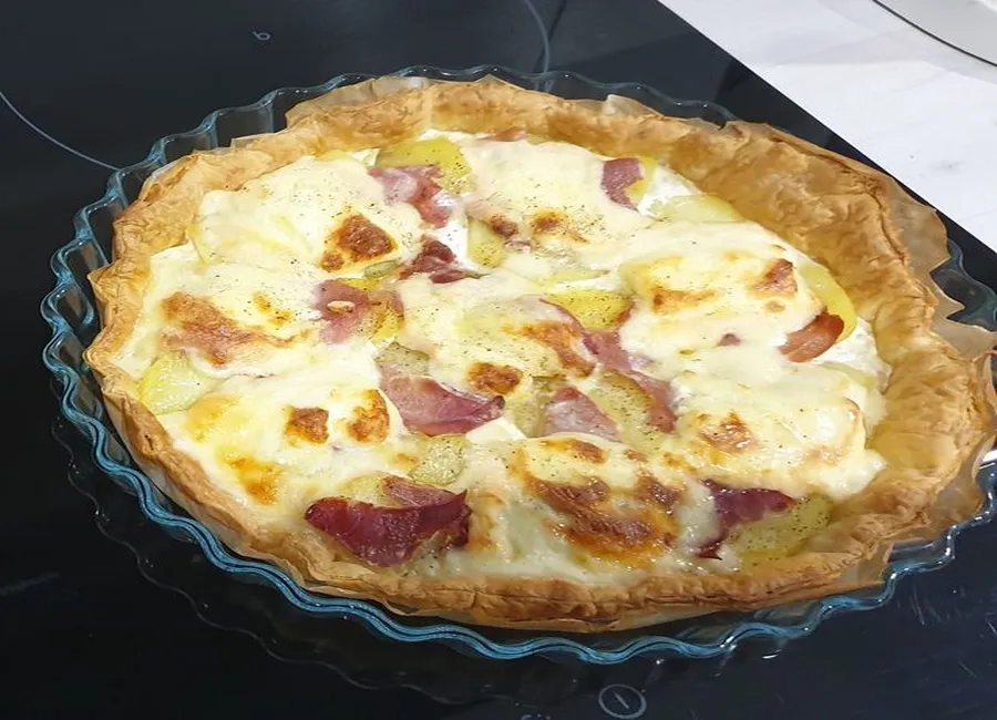 Tarte au jambon et reblochon