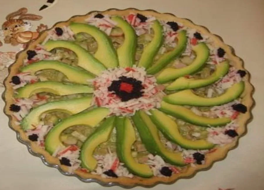 Tarte au crabe et aux avocats