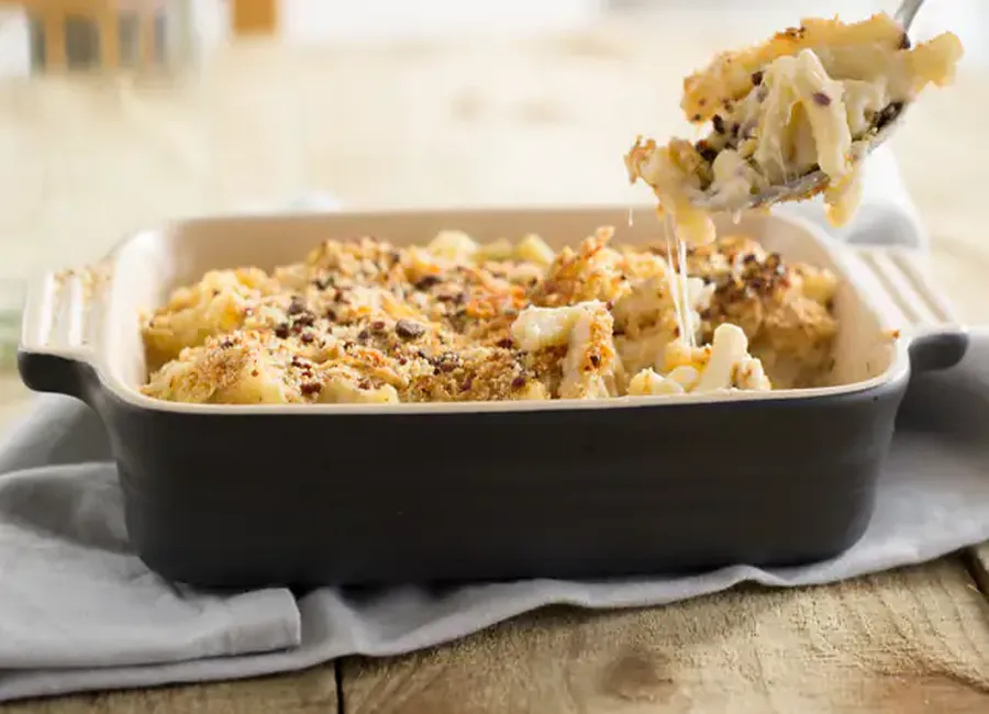 Gratin de salsifis aux lardons