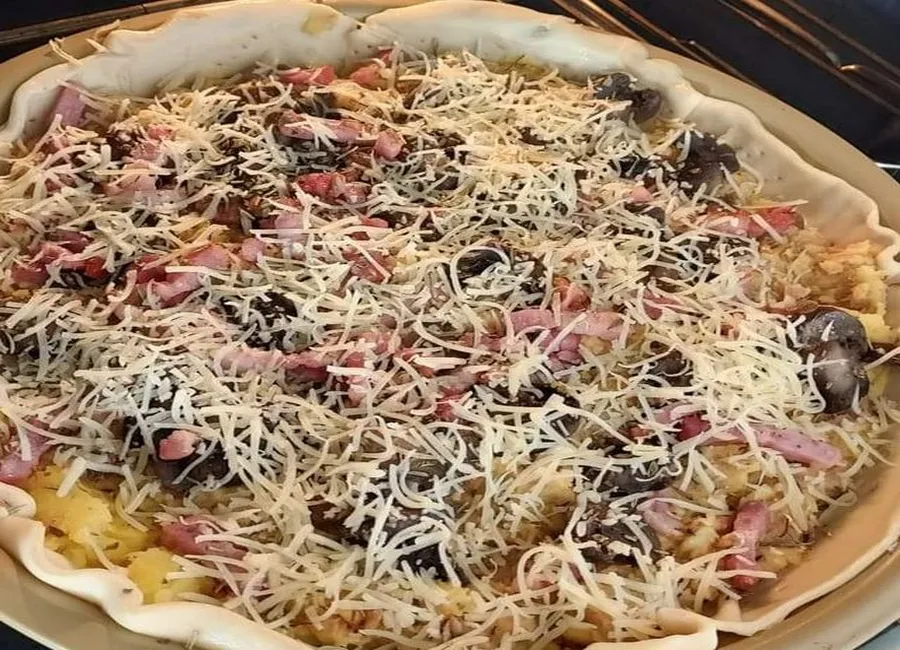 Tarte pommes de terre thon champignons