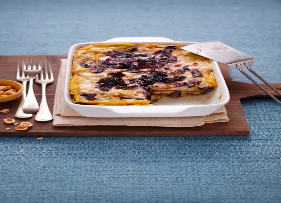 Lasagnes faciles aux endives, gorgonzola et noix
