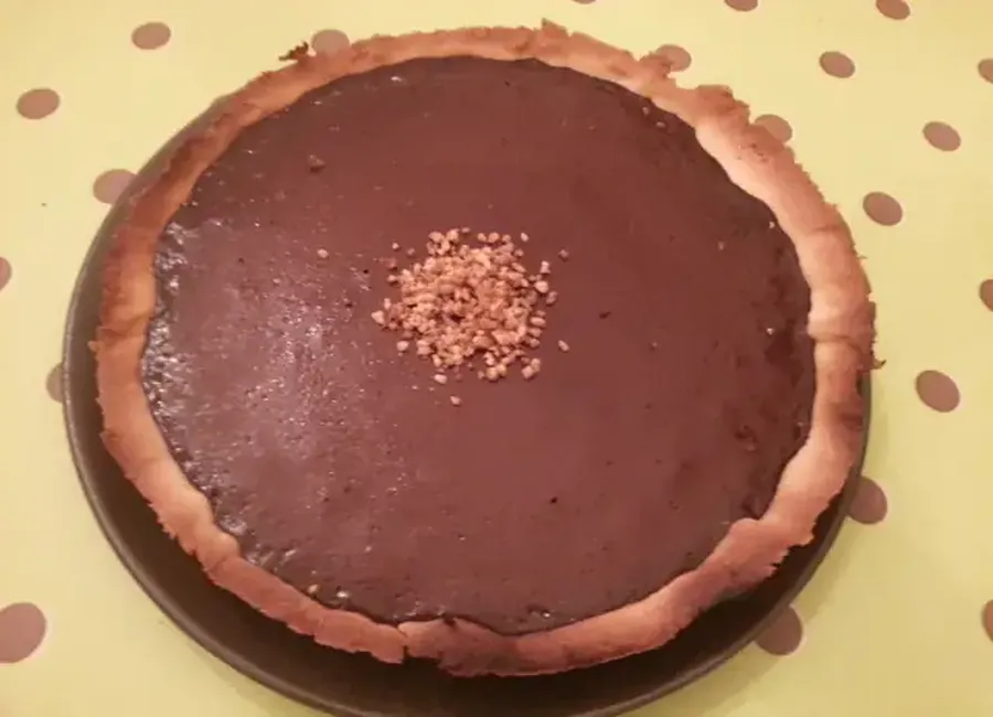 Tarte au chocolat et au pralin
