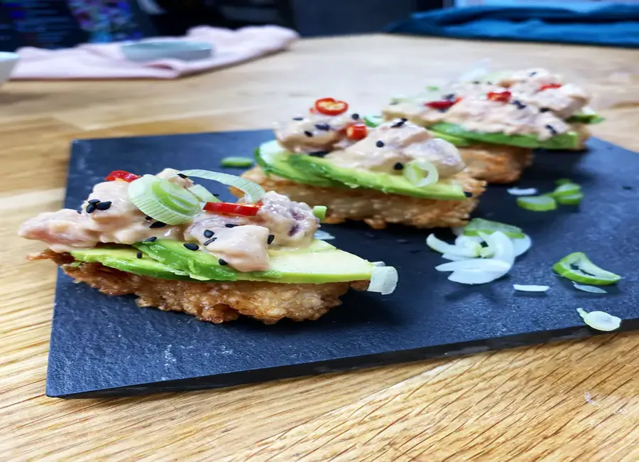 Crispy rice et spicy tuna