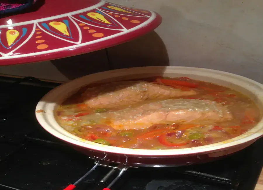 Tajine de saumon aux poivrons