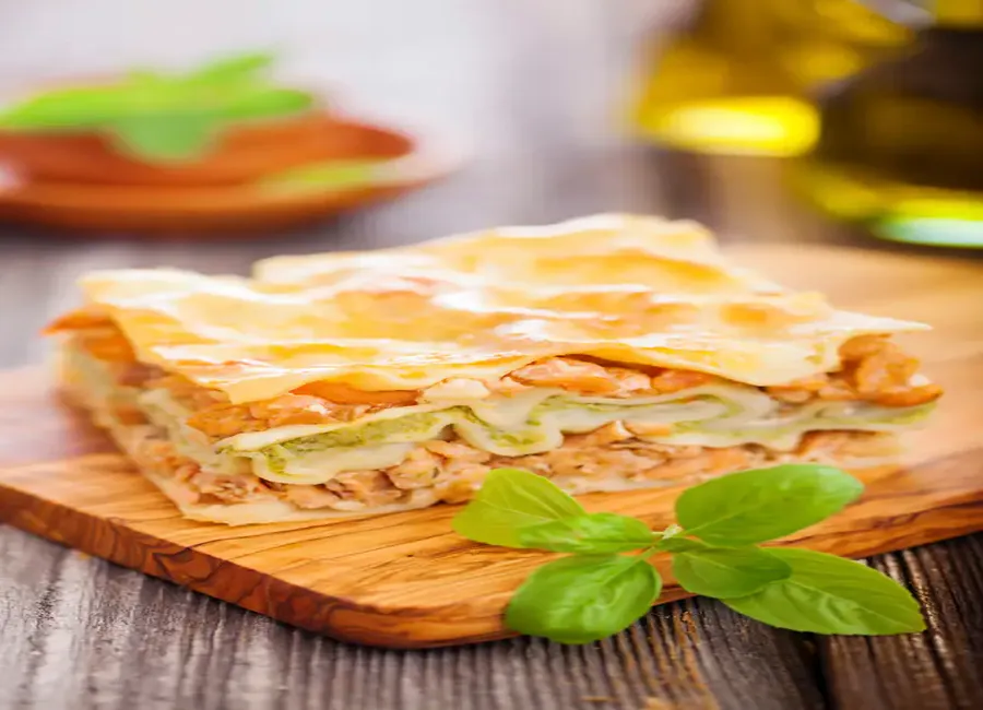 Lasagne saumon et julienne de légumes