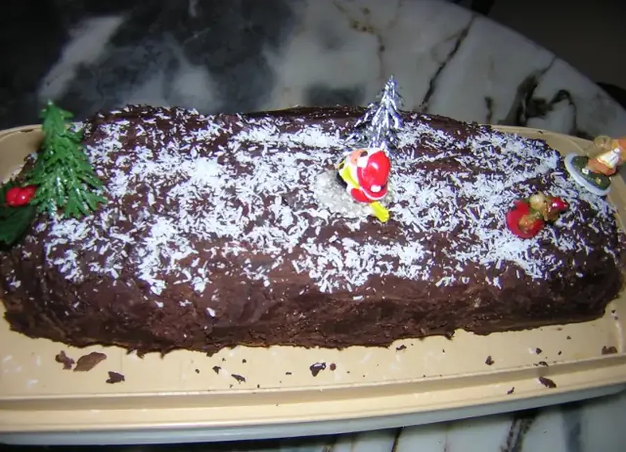 Bûche aux marrons sans cuisson