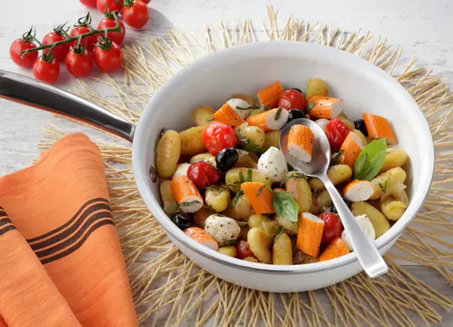 Poêlée de gnocchis au surimi