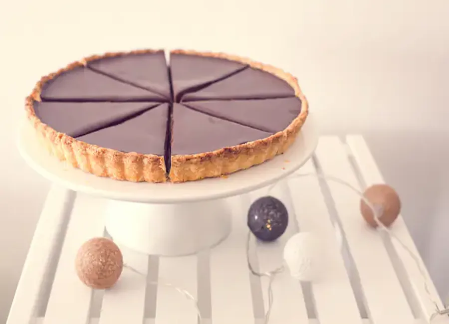 Tarte au chocolat au sucre vanillé