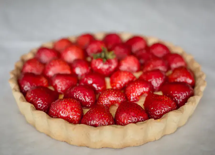 Tarte aux fraises légère