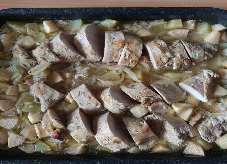 Filet mignon de porc aux 2 pommes