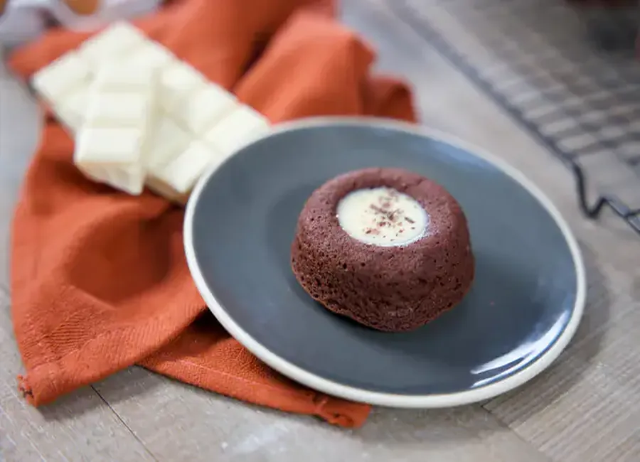 Savarins au chocolat et cœur baileys caramel salé