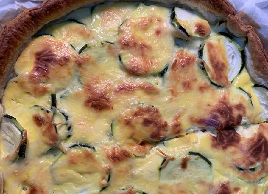 Tarte de courgettes au saumon