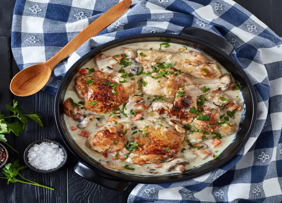 Ailes de poulet à la crème