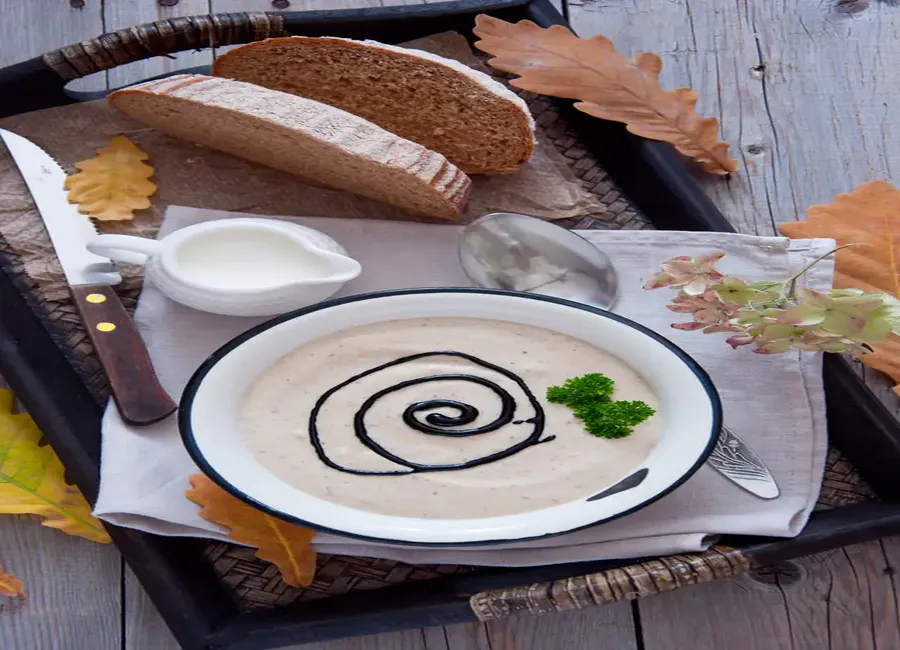 Velouté d'artichaut au chocolat blanc