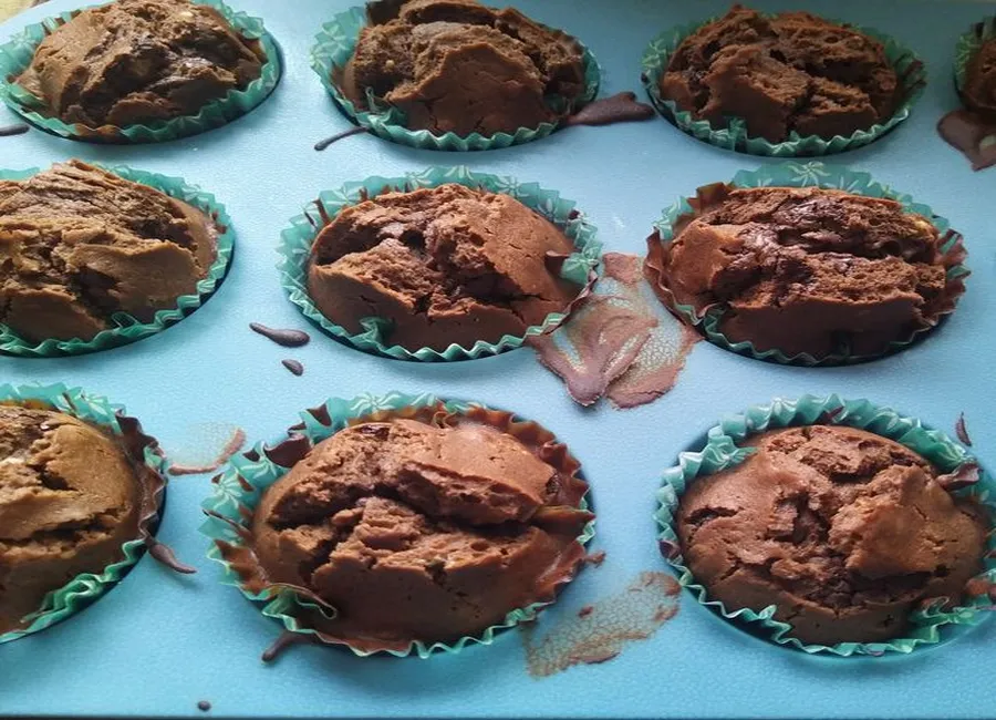 Muffins fondants chocolat et noix