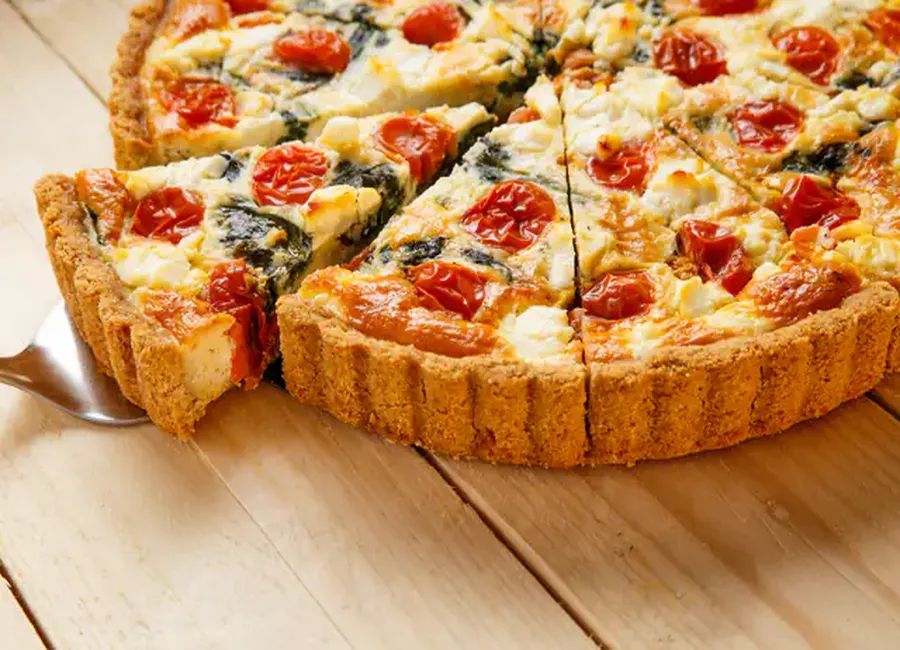 Tarte soleil tomate-courgette-chèvre