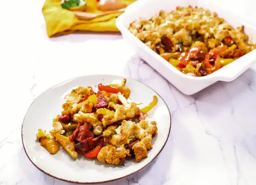 Crumble poivron chorizo