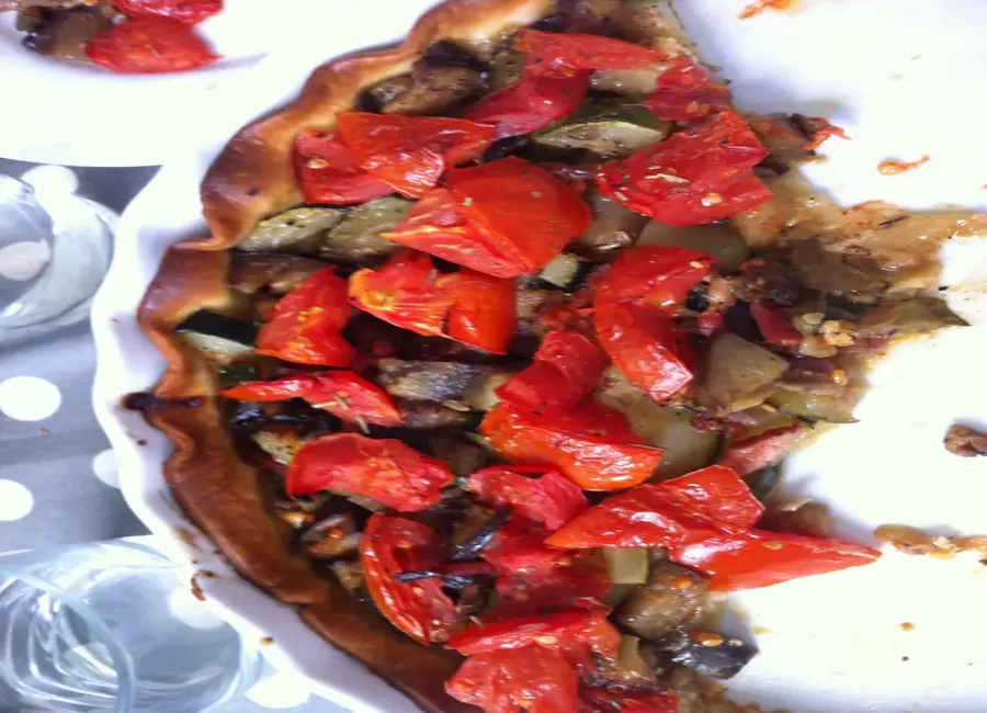 Tarte courgette, aubergine et tomate