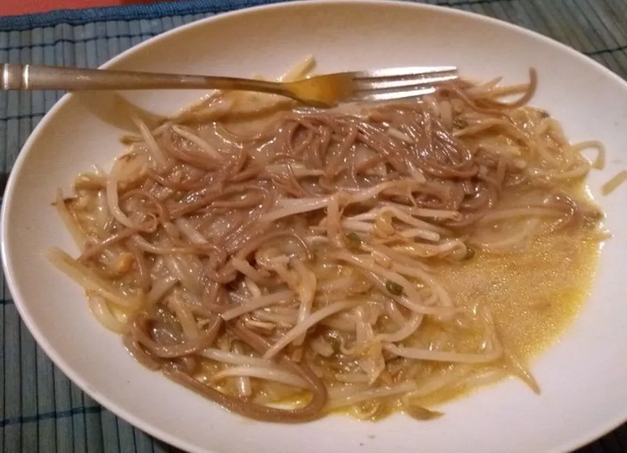 Nouilles chinoises aux pousses de soja