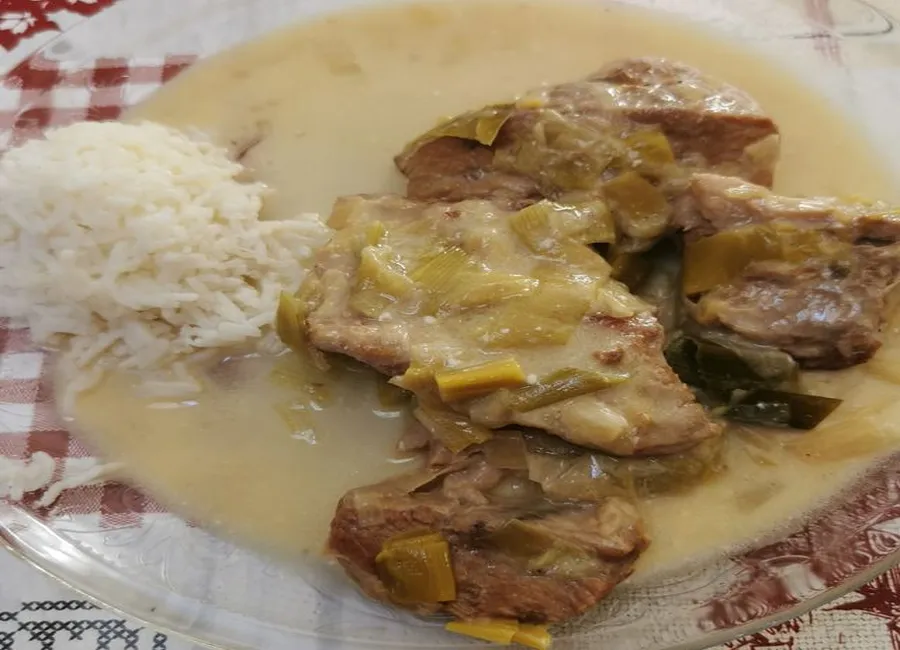 Sauté de veau aux poireaux