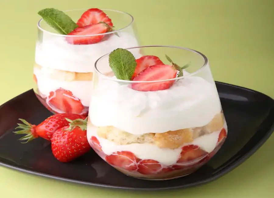 Verrine aux fraises