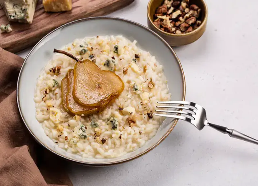 Risotto aux poires et au bleu