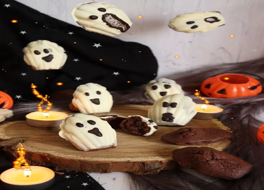 Madeleines au chocolat fantôme d'émilie