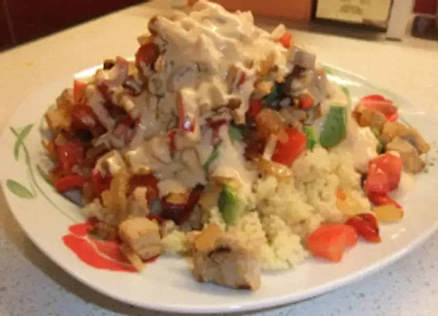 Couscous fantaisie arc-en-ciel
