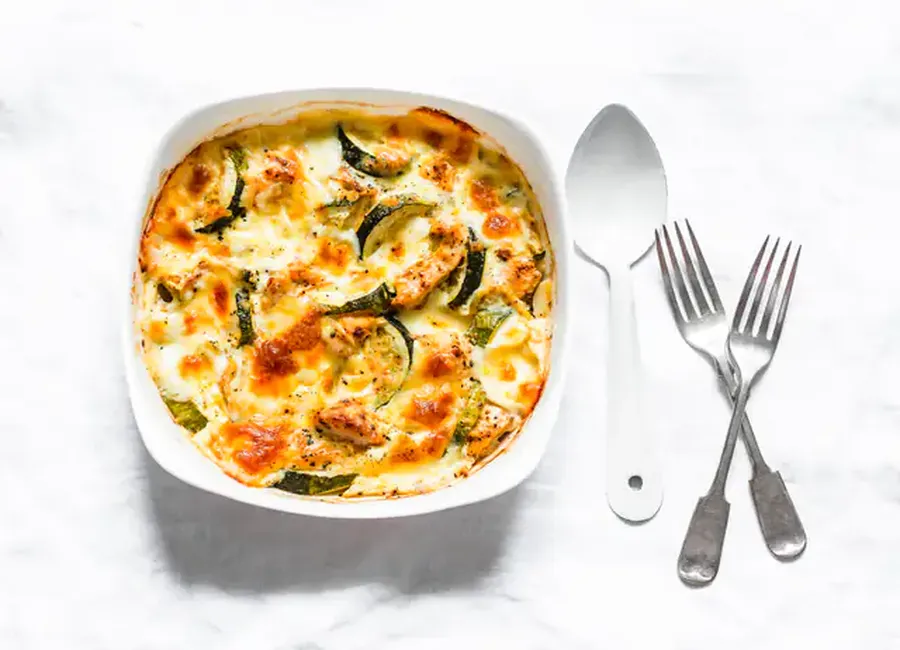 Mon gratin de courgettes à la dinde