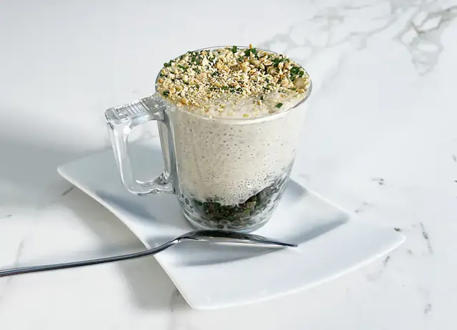 Cappuccino de lentilles cacahuètes