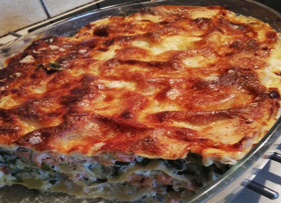 Lasagnes saumon poireaux mascarpone