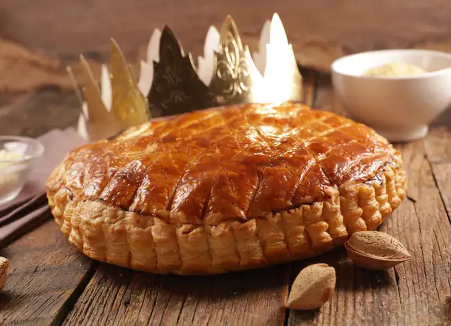 Galette des rois pistache framboise