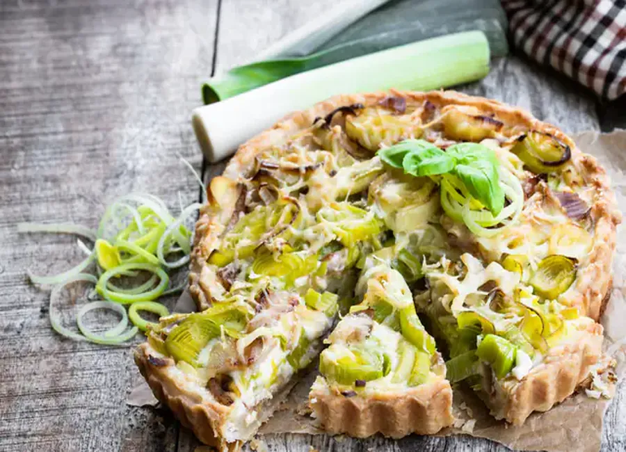 Quiche poireaux et oignons