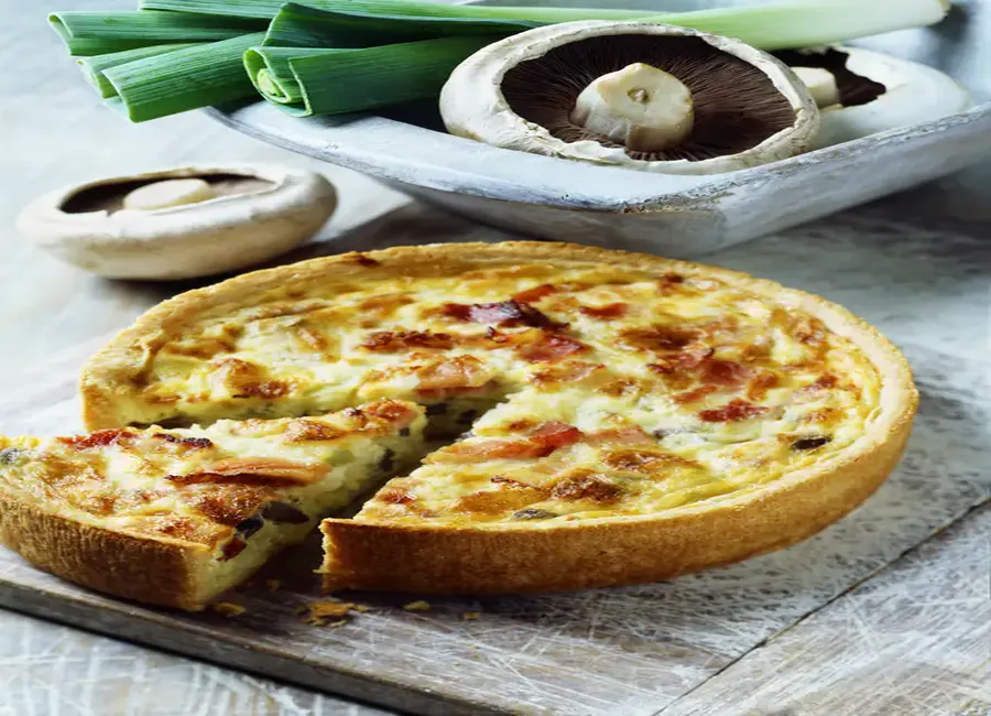 Quiche forestière aux endives et poireaux