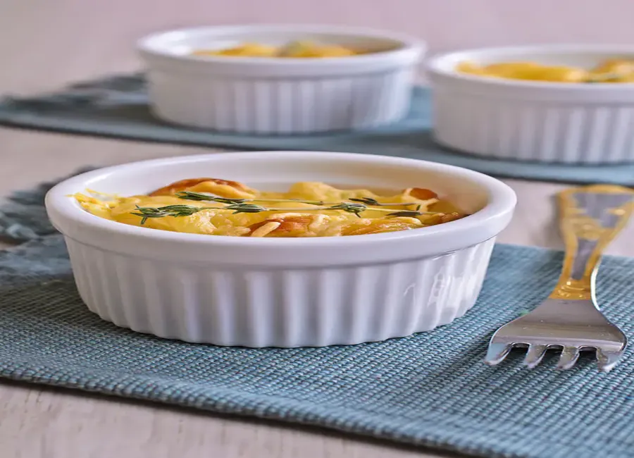 Oeufs à la crème au maroilles et ciboulette