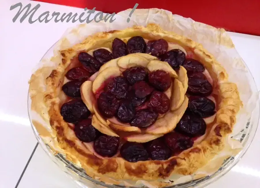 Tarte pommes-prunes