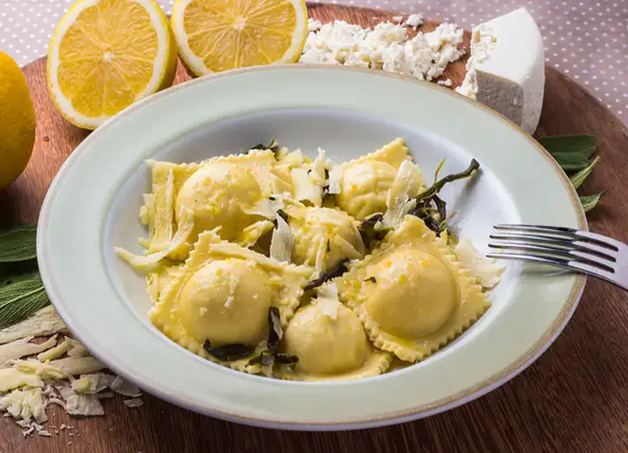 Raviolis maison viande/chèvre