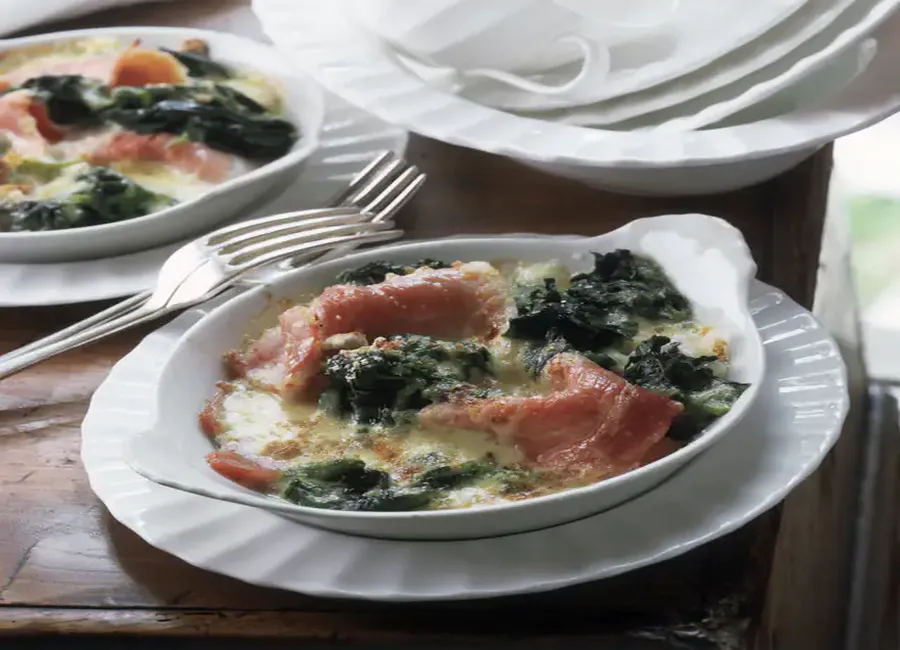 Roulade de jambon épinards fromage