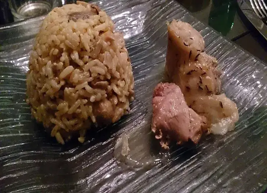 Risotto & roulé à la dinde