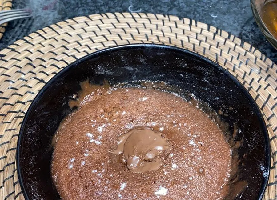 Moelleux au nutella au micro-ondes fait en 5 minutes