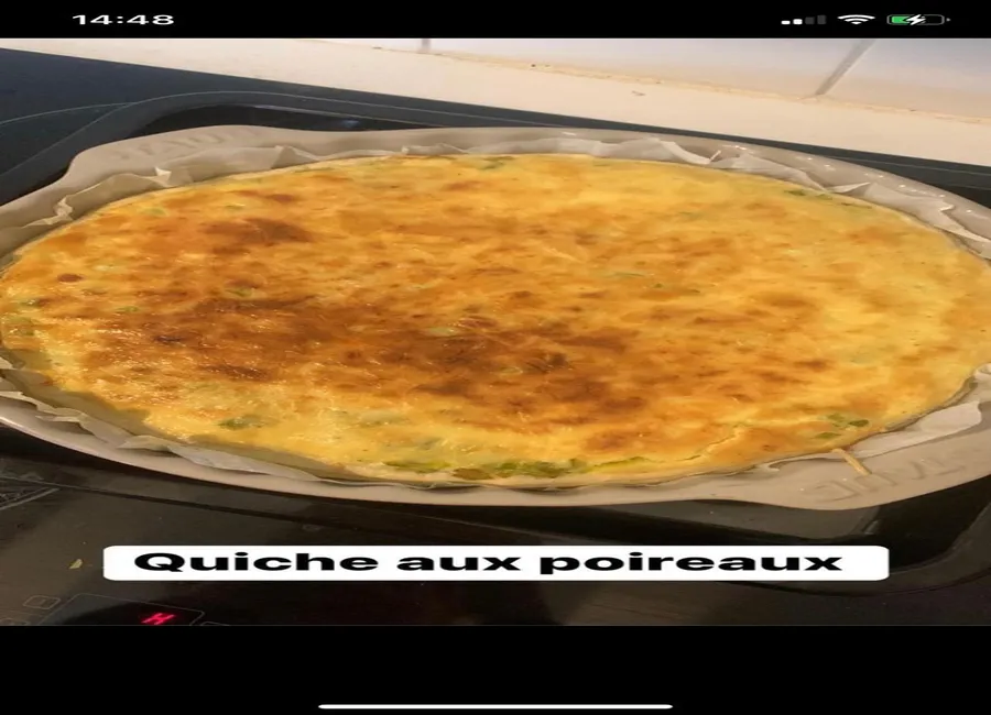 Quiche aux poireaux et boursin