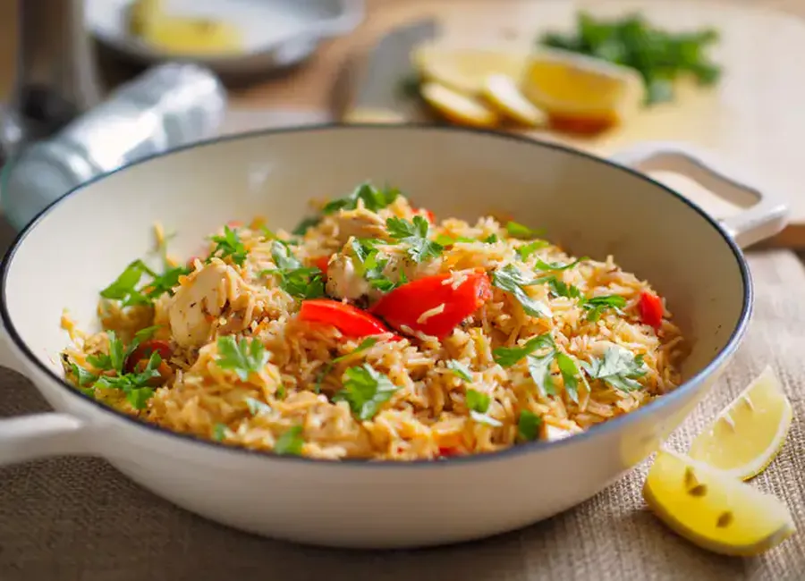 Poêlée de riz aux petits légumes