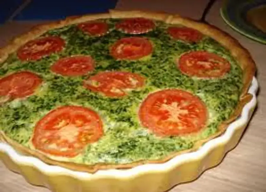 Quiche aux épinards et à la menthe