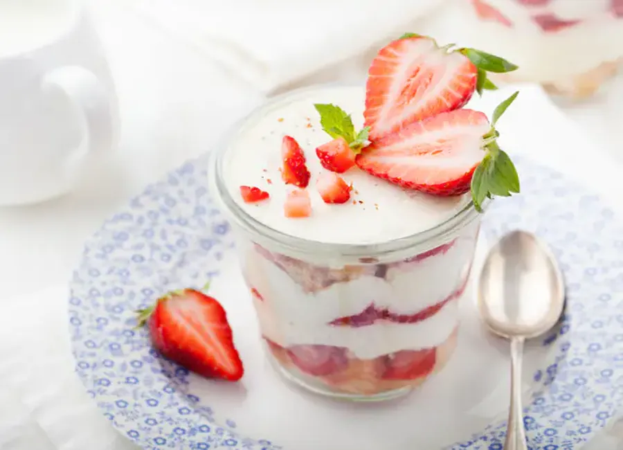 Verrine banane fraise