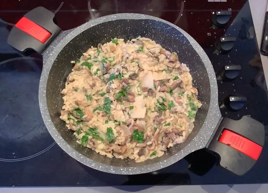 Risotto facile aux champignons de paris